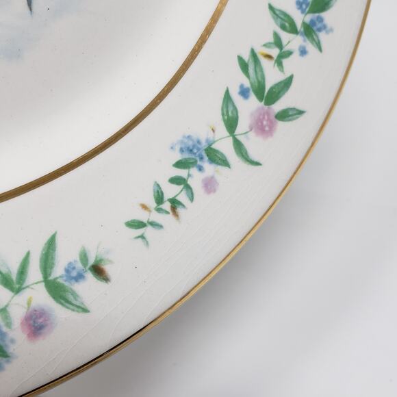 1975 Avon Gently Moments Goose + Gosling Gold-Trimmed Christmas Plate - Picture 7 of 7